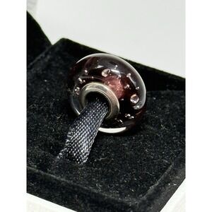 PANDORA Purple Effervescence Glass Murano Charm 791616CZ New Without Box